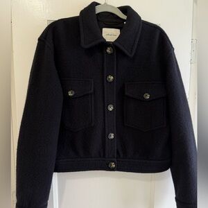 Aritzia Black 100% Merino Wool Jacket